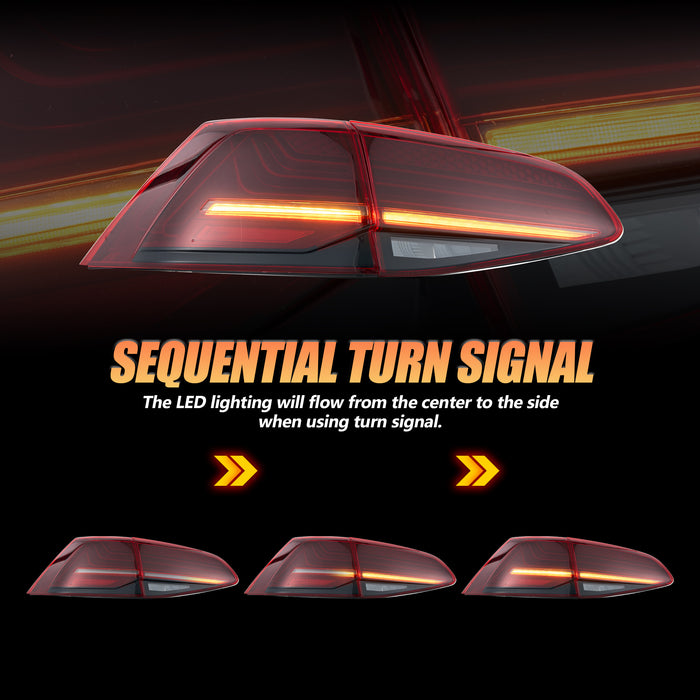 VLAND LED Tail lights Fit For Volkswagen Golf 7 MK7 MK7.5 2013-2020 Hatchback NOT FIT SPORTWAGEN