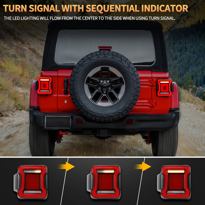 VLAND LED Tail Lights For Jeep Wrangler JL 2018-2023 [DOT. SAE.]