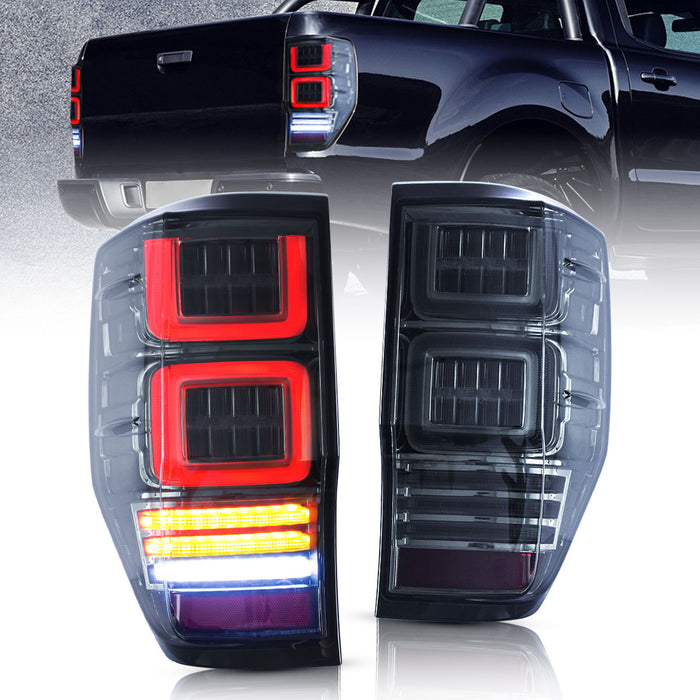 VLAND LED Tail Lights For Ford Ranger T6 T7 T8 2012-2021 With Sequential Indicators Turn Signals (Not Fit For US Models)