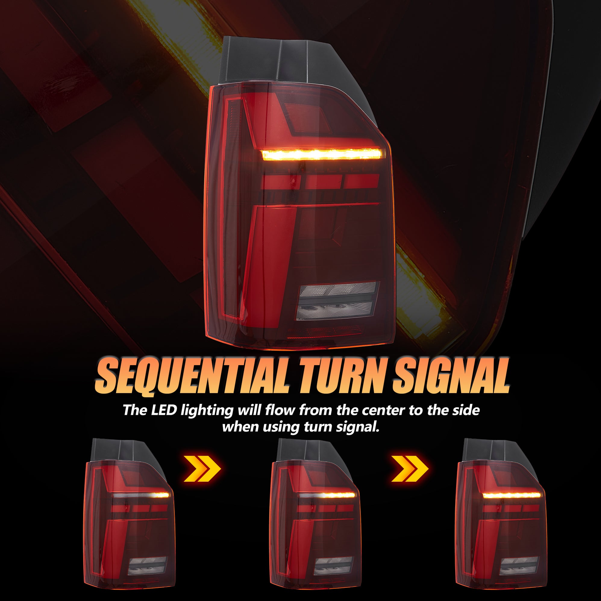 Multivan Rear Light VLAND LED Tail Lights For Volkswagen Transporter T6 Caravelle Multivan ...