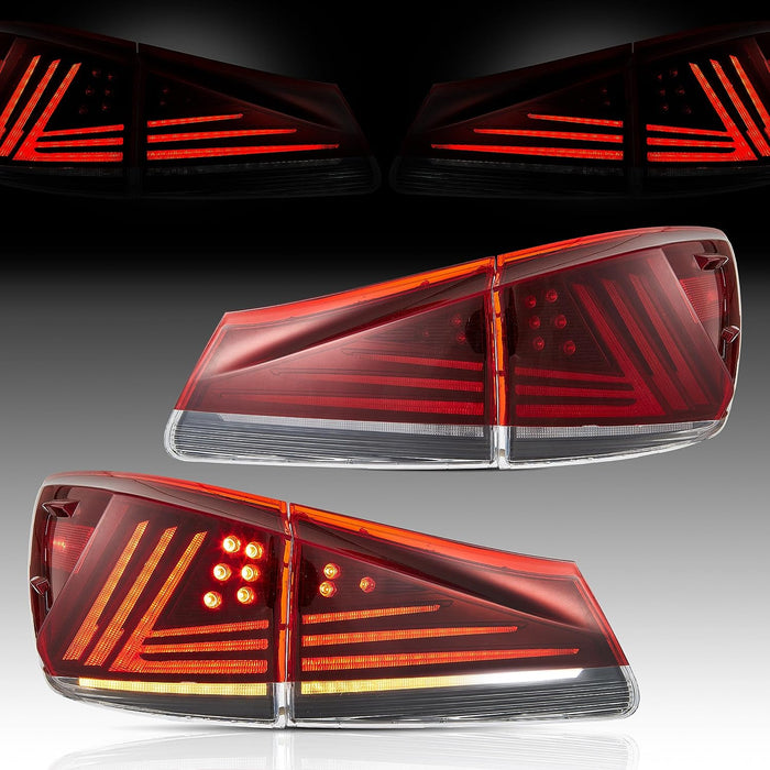 VLAND LED Taillights For Lexus IS250 IS350 2005-2013 ISF 2007-2014 [XE20] Rear Lights