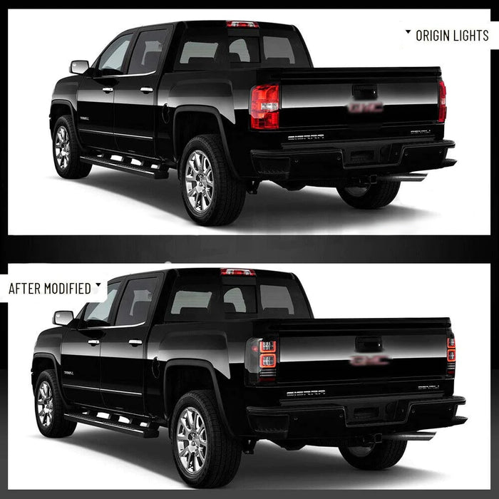VLAND LED Tail Lights For GMC Sierra 1500 2500HD 3500HD 2014-2018 With Startup Animation