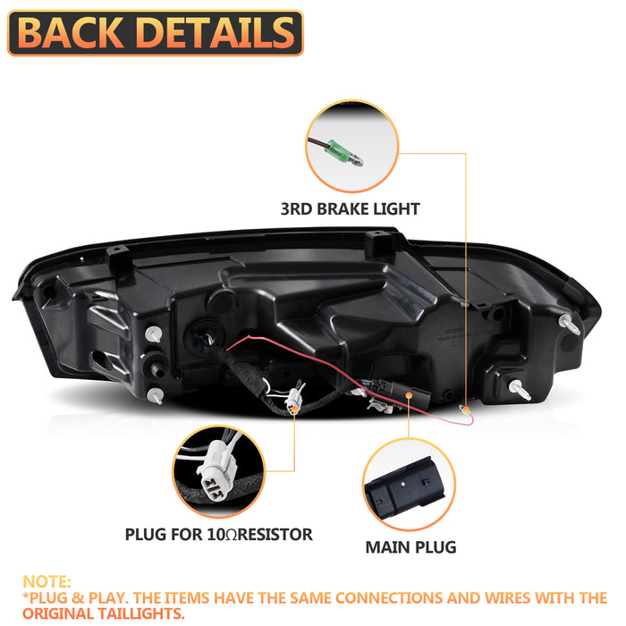 VLAND LED Tail Lights For Chevrolet Camaro 2019-2024 [DOT.]