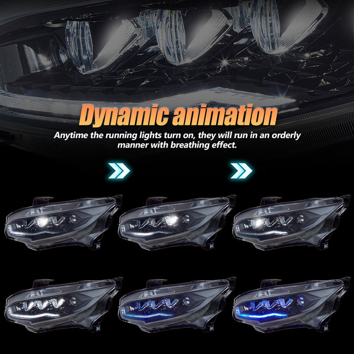 VLAND 2016-2021 Honda Civic LED Headlights Sedan / Hatchback / Coupe