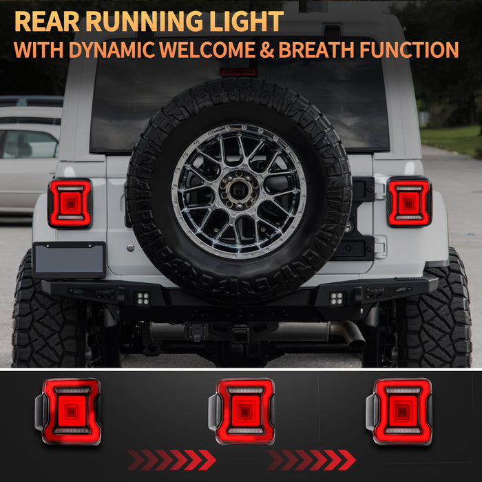 VLAND LED Tail Lights For Jeep Wrangler JL 2018-2023 [DOT. SAE.]