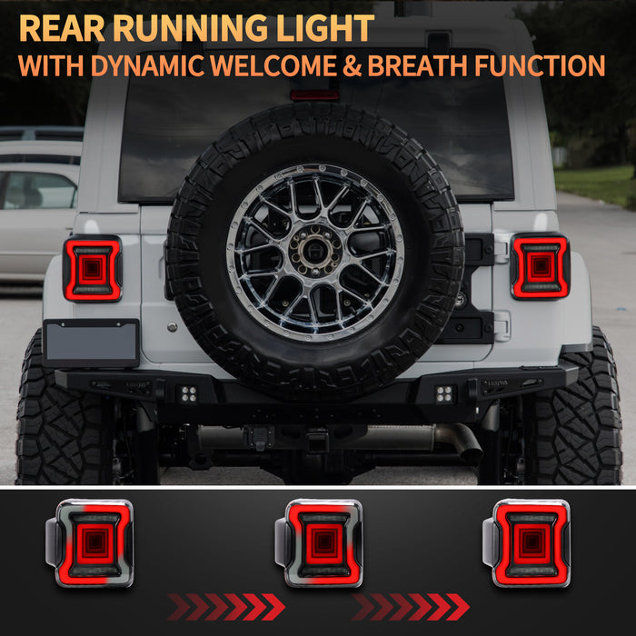 VLAND LED Tail Lights For Jeep Wrangler JL 2018-2023 [DOT. SAE.]