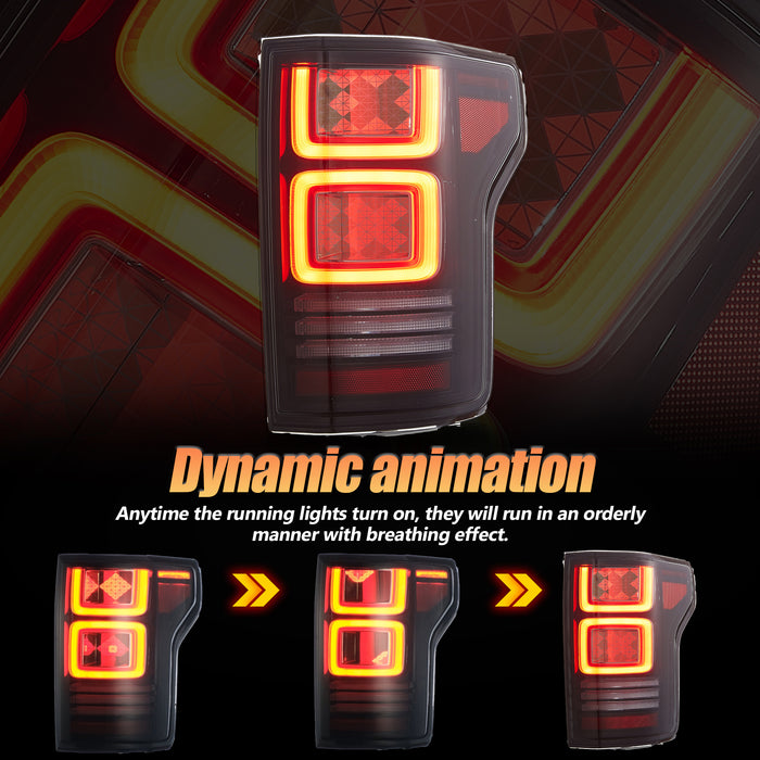 VLAND OLED Tail Lights For 2015-2020 Ford F150 W/AnimationTurn Signal [DOT. E-MARK.]