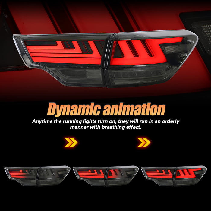 VLAND LED Taillights For 2014-2019 Toyota Highlander Assembly (Pair)