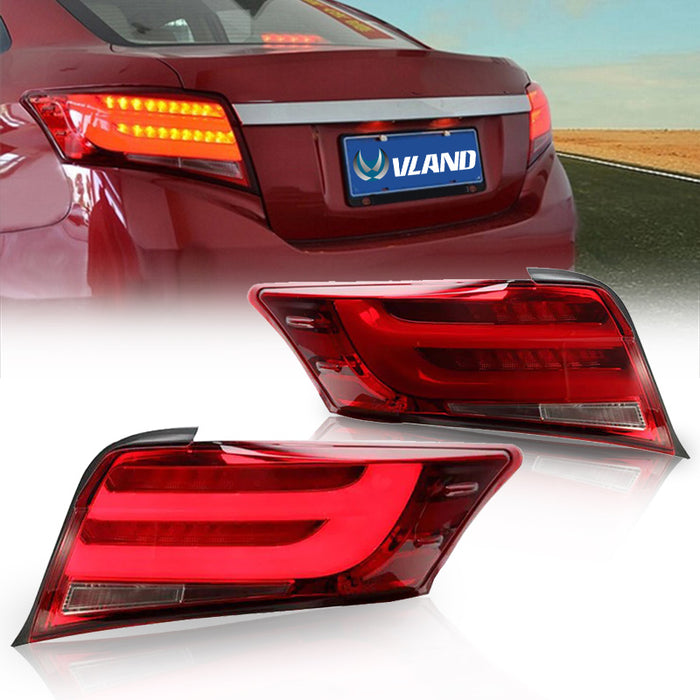 VLAND LED Tail Lights For Toyota Yaris / Vios 2013-2019 Rear Lamps