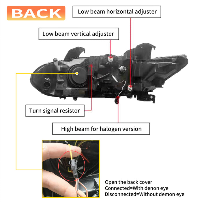 VLAND Full LED Headlights For Honda Accord 2018-2022 10th Gen With Blue Animation & Sequential