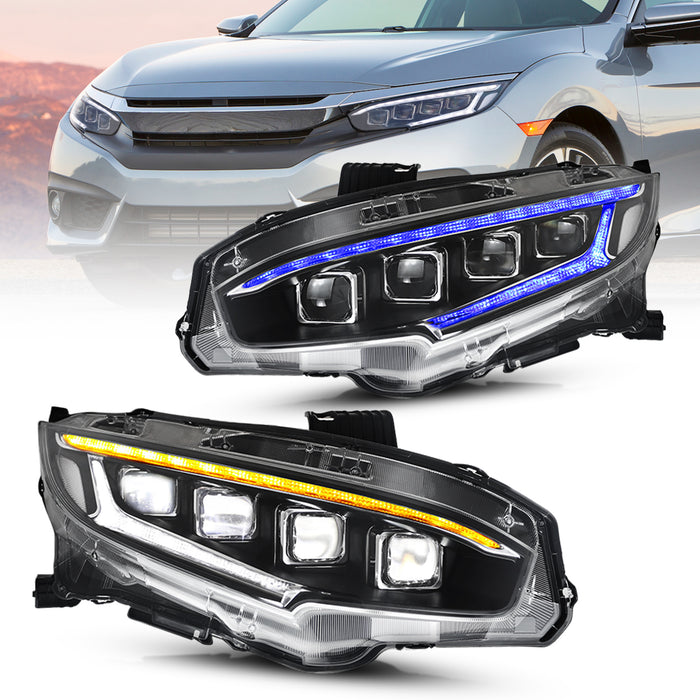 2016-2021 Honda Civic VLAND LED Headlights Sedan / Hatchback / Coupe