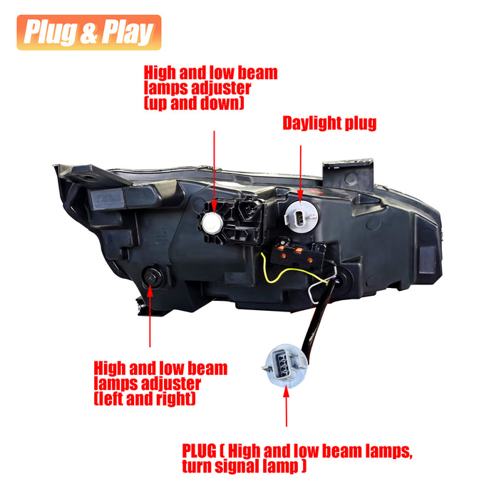 VLAND 2016-2021 Honda Civic LED Headlights Sedan / Hatchback / Coupe