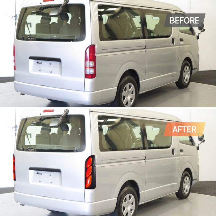 VLAND LED Tail Lights For Toyota Hiace 5th Gen (H200) 2005-2019 With Startup Animation