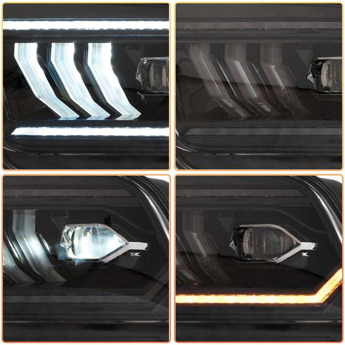 VLAND LED Dual Beam Headlights For Ford Mustang 2005-2009 Front Lights Assembly [SAE. DOT.]