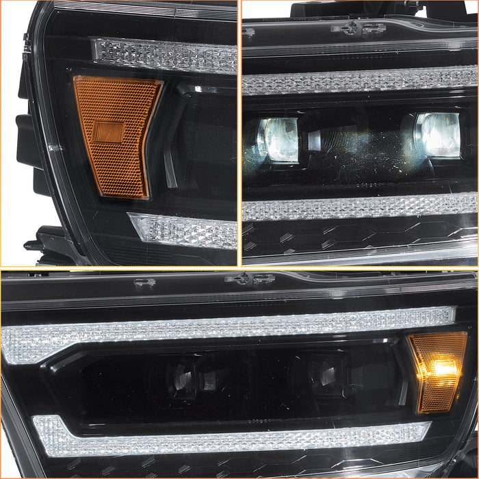 VLAND Full LED Headlights For Dodge Ram 1500 2019-2024 5th Gen