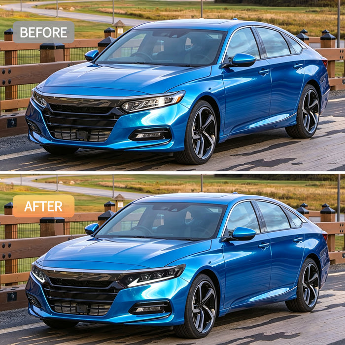 VLAND Full LED Headlights For Honda Accord 2018-2022 10th Gen With Blue Animation & Sequential