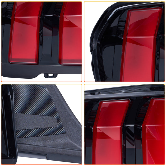 VLAND Full LED Tail Lights For Ford Mustang 2024-2025 with Red Sequential Turn Signal