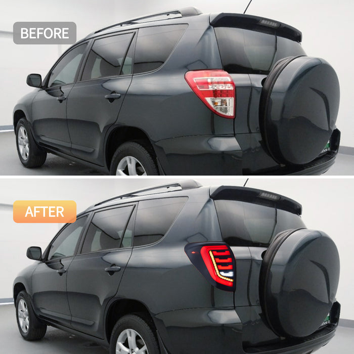 VLAND LED Taillights For Toyota RAV4 2006-2012 w/Animation Sequential Turn Rear Tail Lights Assembly