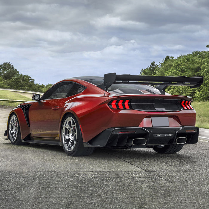 VLAND Full LED Tail Lights For Ford Mustang 2024-2025 with Red Sequential Turn Signal