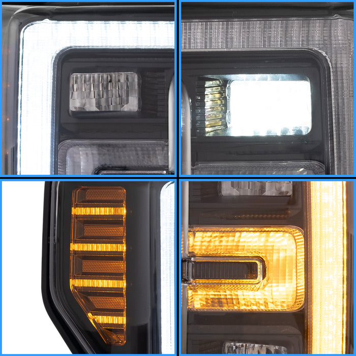 VLAND Full LED Headlights For Ford F250 F350 F450 F550 Super Duty 2017–2019