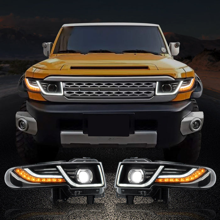 VLAND LED Headlights With Grille and Taillights For Toyota Fj Cruiser 2007-2015