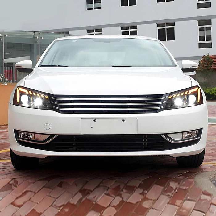 VLAND LED Projector Headlights For Volkswagen VW Passat 2011-2015 Halogen Model