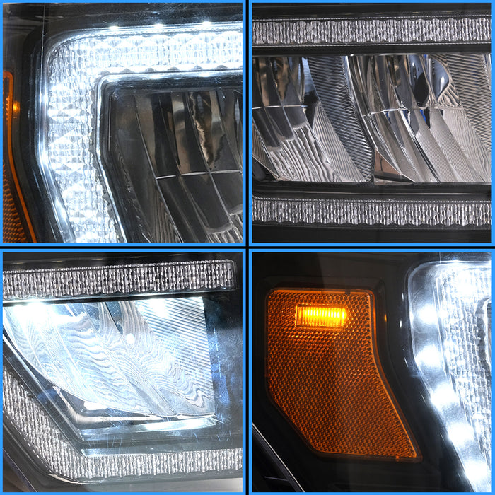 VLAND LED Head Lights and Tail Lights For Ford F150 Pickup 2009-2014 With DRL [DOT. SAE.]