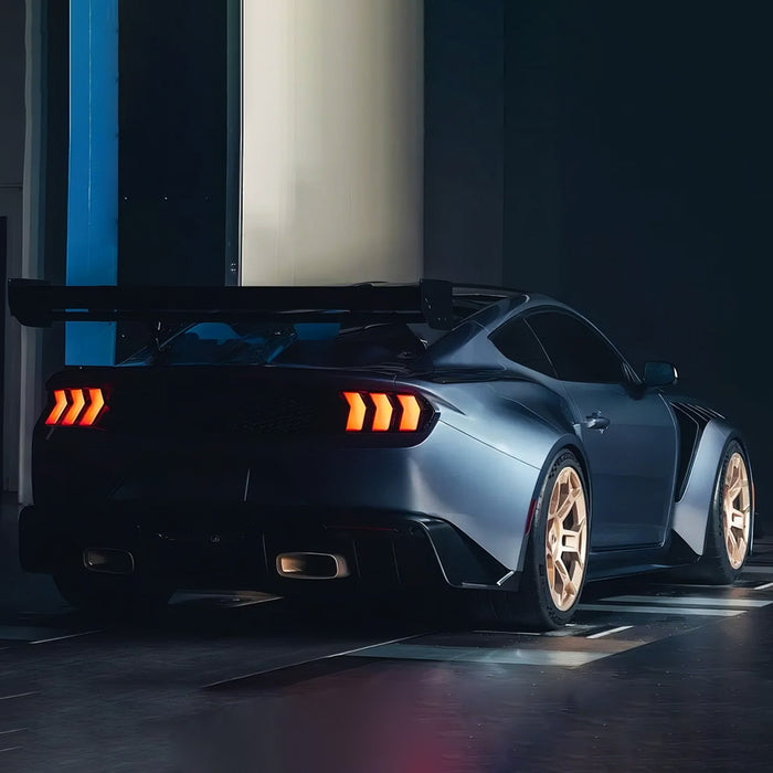 VLAND Full LED Tail Lights For Ford Mustang 2024-2025 with Red Sequential Turn Signal