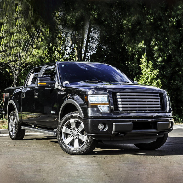 VLAND Full LED Reflector Headlights For Ford F150 Pickup 2009-2014 With DRL [DOT. SAE.]