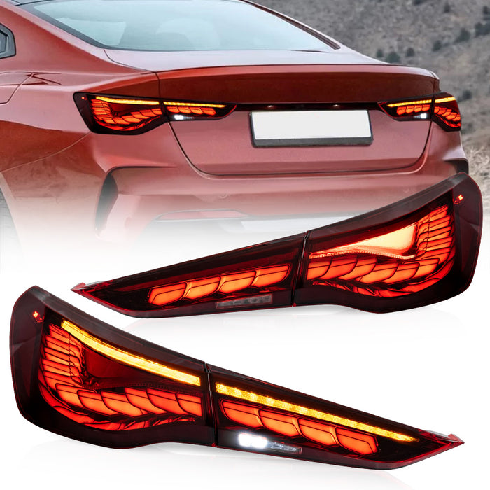 VLAND OLED Rear Lights For BMW 4-Series Second Generation (G22/G23/G26) 2020-2022 Tail Lights Assembly [E-MARK]