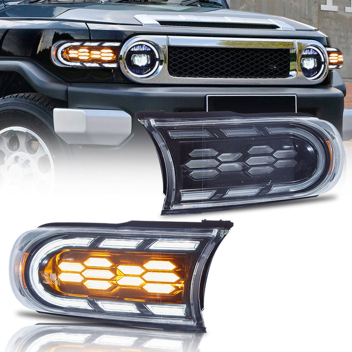 VLAND LED Headlights or Sequential DRL Side Lamps For Toyota Fj Cruiser 2007-2023