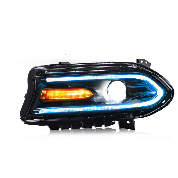 VLAND LED RGB DRL Headlights For Dodge Charger 2015-2021