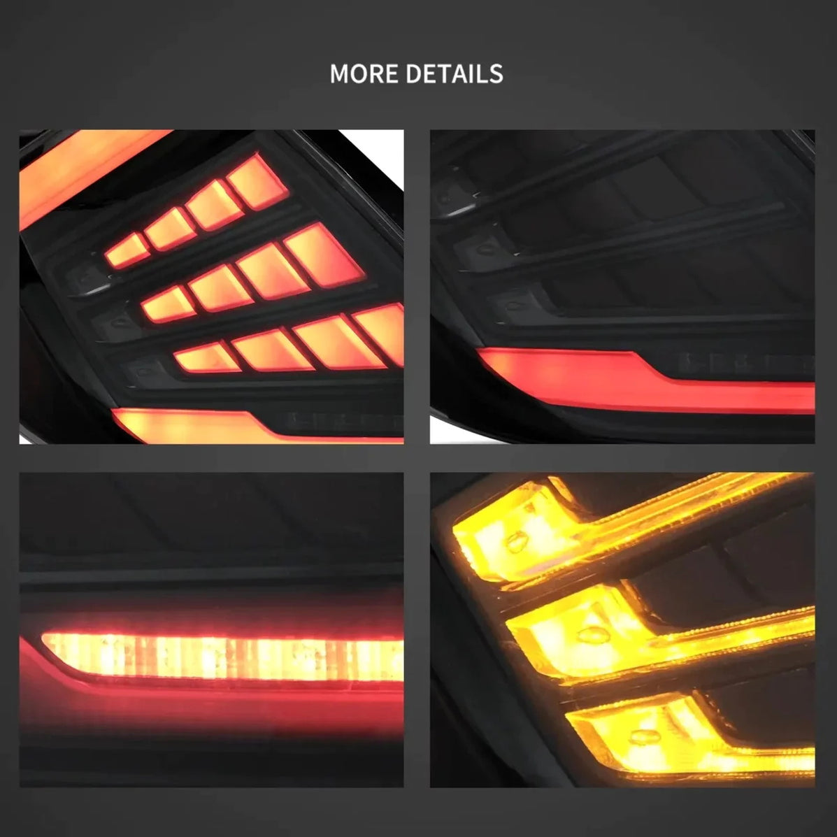 VLAND LED Tail Lights For Honda Civic Hatchback LX Sport EX 2016-2021 ...
