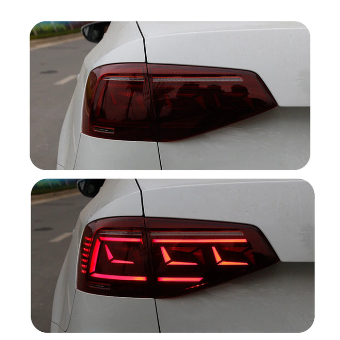 VLAND LED Tail Lights For Volkswagen [VW] Jetta MK6 2015-2018 With Start Up Animation Rear Lamps
