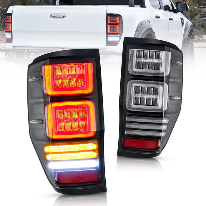 VLAND LED Tail Lights For Ford Ranger T6 T7 T8 2012-2021 With Sequential Indicators Turn Signals (Not Fit For US Models)
