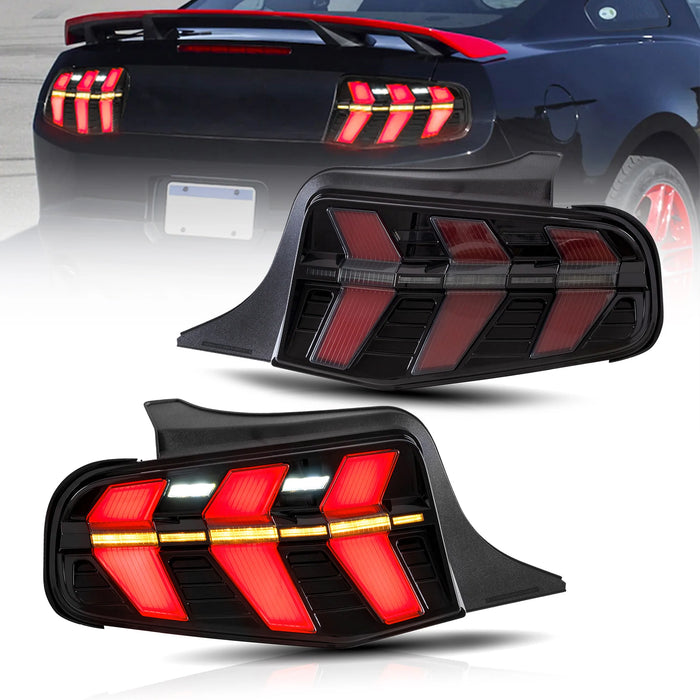 VLAND LED Tail Lights For Ford Mustang 2010-2012 With 7 Lighting Modes [DOT.]