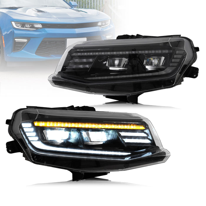 VLAND LED Projector Headlights For Chevrolet / Chevy Camaro 2016-2018 [DOT.]