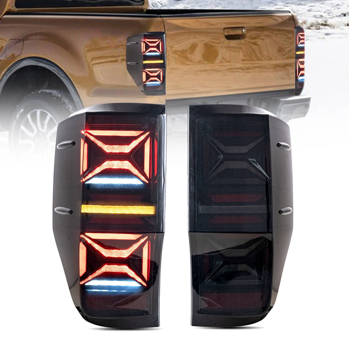 VLAND LED Tail Lights For Ford Ranger T6 T7 T8 2012-2021 With Sequential Indicators Turn Signals [Ranger Raptor/Wildtrak] (Not Fit For US Models)