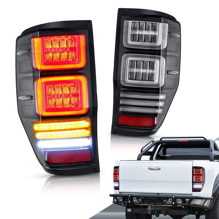VLAND LED Tail Lights For Ford Ranger T6 T7 T8 2012-2021 With Sequential Indicators Turn Signals (Not Fit For US Models)