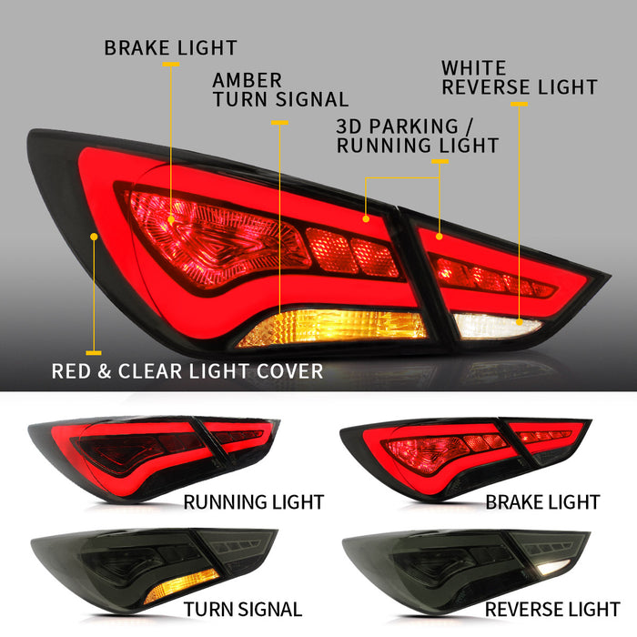 VLAND Tail Lights For Hyundai Sonata 6th Gen Sedan 2011-2014