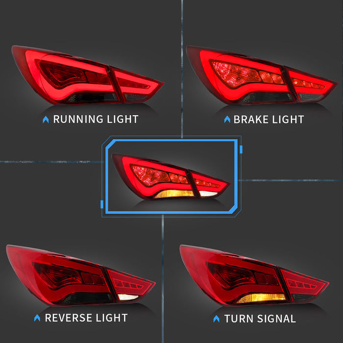 VLAND Tail Lights For Hyundai Sonata 6th Gen Sedan 2011-2014