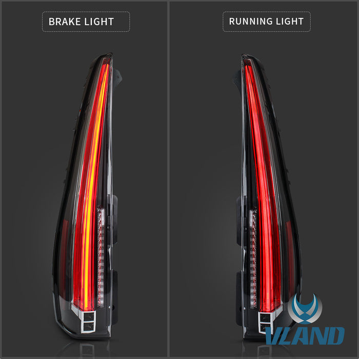 VLAND LED Full Tail Lights For Cadillac Escalade 2007- 2014 3rd Gen SUV [For 6 PINS Plug]