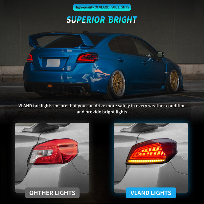 VLAND LED Tail Lights For Subaru WRX / WRX STI 2015-2021