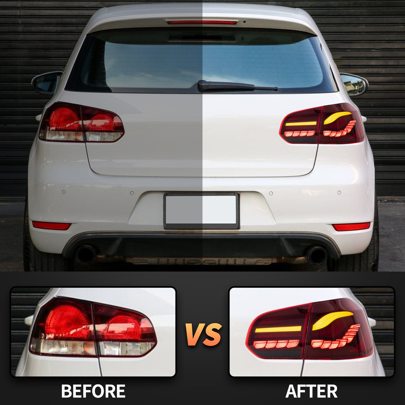 VLAND OLED Tail lights For Volkswagen Golf 6 MK6 2008-2014 With ...