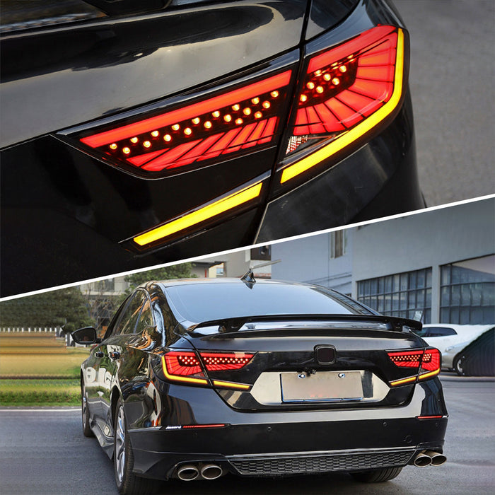 Feux arrière à LED VLAND pour Honda Accord 10e génération 2018-2021 avec clignotant séquentiel ambre
