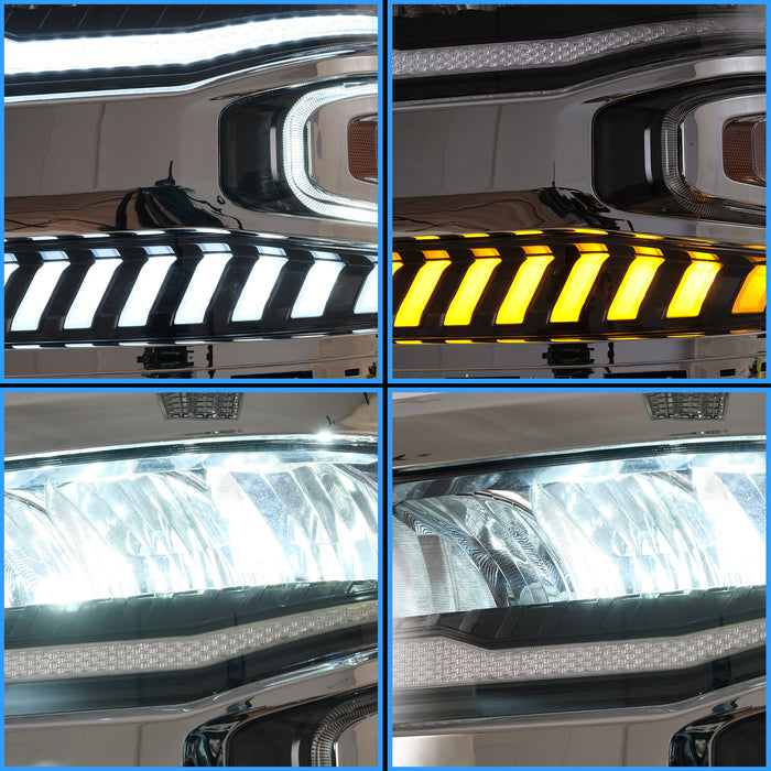 VLAND LED Reflexionsschüssel-Scheinwerfer für Chevrolet Silverado 1500 2016-2018