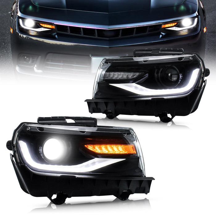 VLAND Scheinwerfer für Chevrolet Camaro 2014-2015 w/sequentielle Blinker YAA-CMR-0285