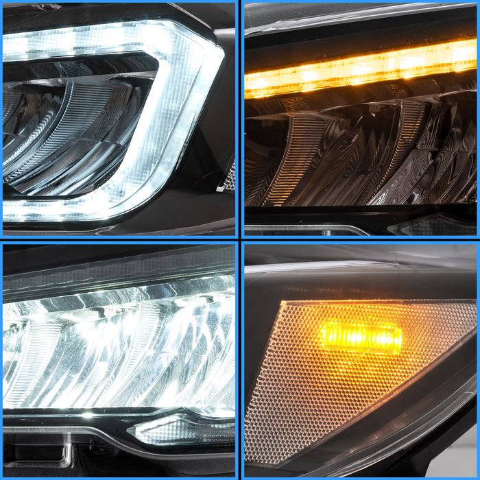 VLAND Full LED Reflection Bowl Headlights For Subaru WRX 2015-2021 [STI, Limited, Base, Premium] [DOT. SAE.]