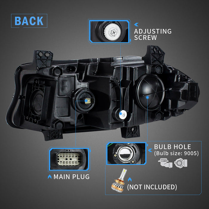 VLAND LED Headlights For Dodge Charger 2015-UP OEM Factory Front Lights Assembly