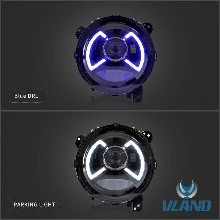 VLAND Full LED Headlights 9" Inch Round For Jeep Wrangler JL 2018-2022 - VLAND VIP